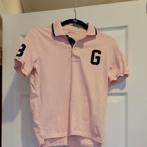 GAP Kids Light Pink Polo with Blue Accents, EUC, Size Large (10)